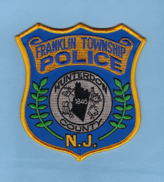 FRANKLIN TOWNSHIP, NEW JERSEY POLICE DEPARTMENT 5-INCH EMBROIDERED PATCH BY PUBLIC SAFETY COLLECTIBLES.