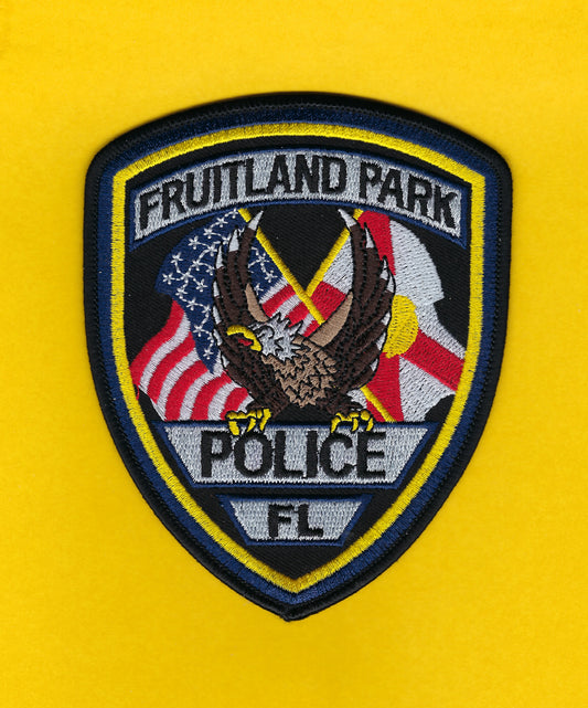FRUITLAND PARK, FLORIDA POLICE DEPARTMENT 4.75 INCH EMBROIDERED PATCH BY PUBLIC SAFETY COLLECTIBLES.