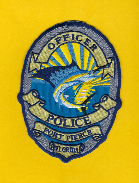 FORT PIERCE, FLORIDA POLICE DEPARTMENT 5.5 INCH EMBROIDERED PATCH BY PUBLIC SAFETY COLLECTIBLES.
