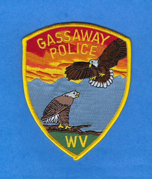 GASSAWAY, WEST VIRGINIA POLICE DEPARTMENT 5-INCH EMBROIDERED PATCH BY PUBLIC SAFETY COLLECTIBLES.