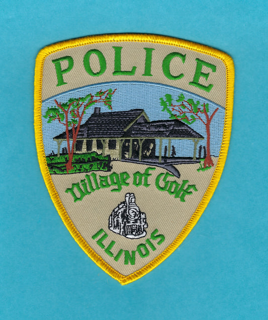 GOLF, ILLINOIS POLICE DEPARTMENT 5-INCH EMBROIDERED PATCH BY PUBLIC SAFETY COLLECTIBLES.