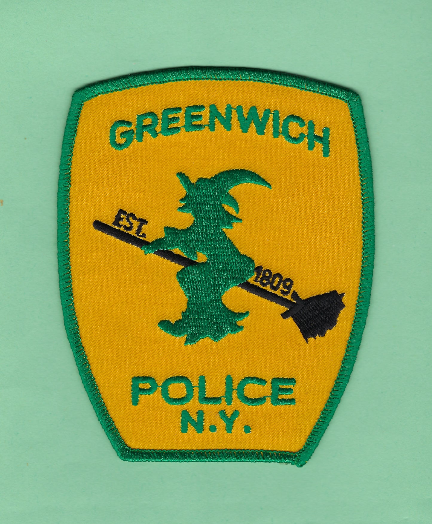 GREENWICH, NEW YORK POLICE DEPARTMENT 5-INCH EMBROIDERED PATCH BY PUBLIC SAFETY COLLECTIBLES.