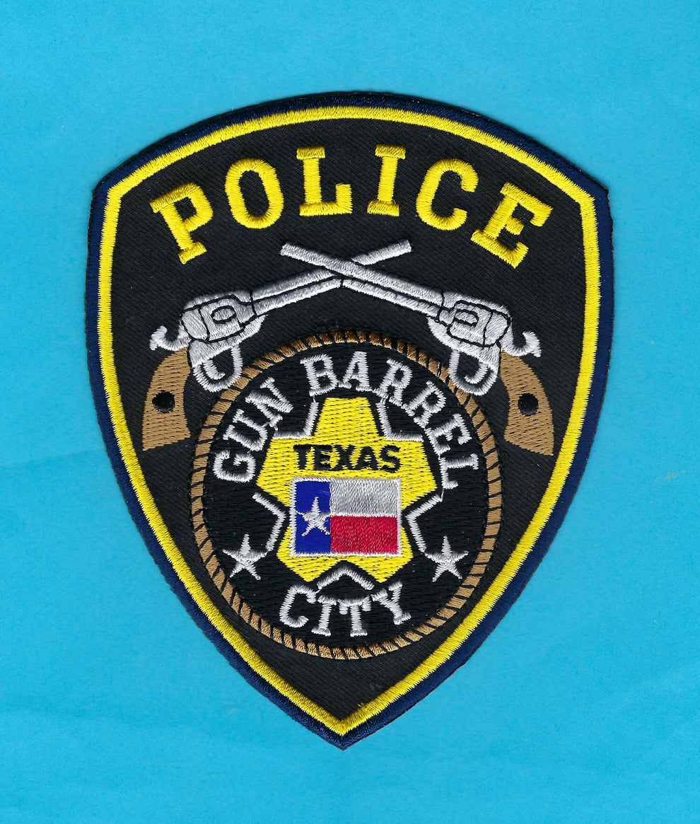 GUN BARREL CITY, TEXAS POLICE DEPARTMENT 5-INCH EMBROIDERED PATCH BY P ...