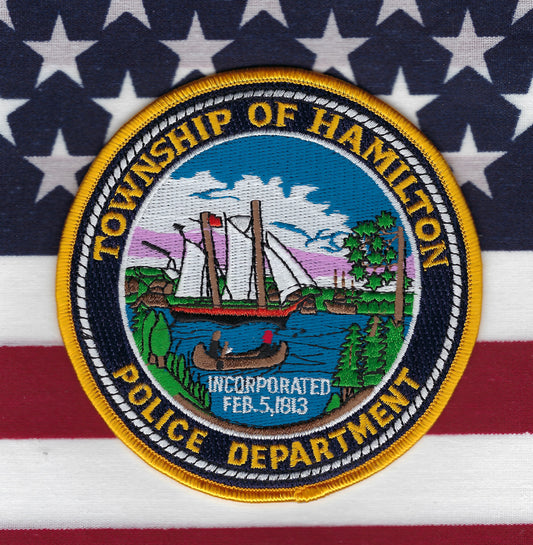 HAMILTON TOWNSHIP, NEW JERSEY POLICE DEPARTMENT EMBROIDERED PATCH BY PUBLIC SAFETY COLLECTIBLES.