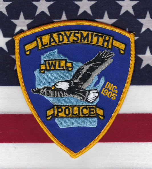 LADYSMITH, WISCONSIN POLICE DEPARTMENT EMBROIDERED PATCH BY PUBLIC SAFETY COLLECTIBLES.