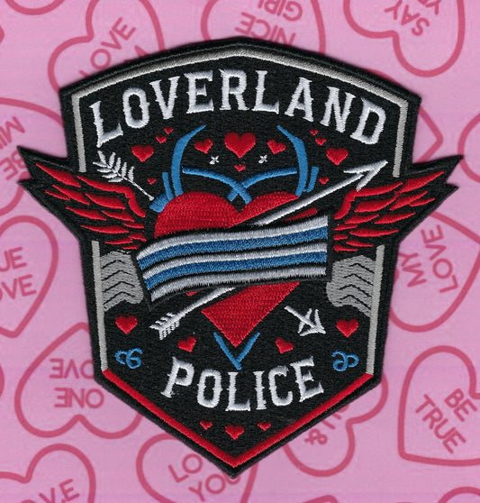 LOVERLAND POLICE (VALENTINE'S DAY) DEPARTMENT EMBROIDERED PATCH BY GHOST PATCH ENTERPRISES