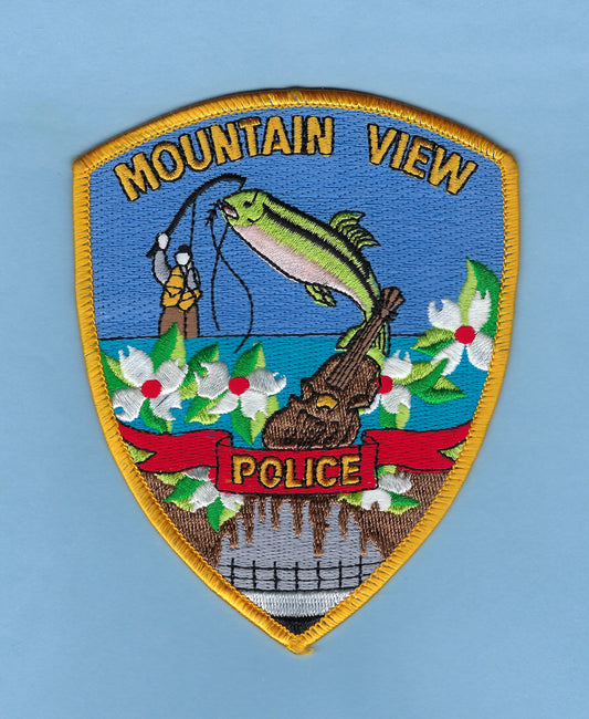 MOUNTAIN VIEW, ARKANSAS POLICE DEPARTMENT 5-INCH EMBROIDERED PATCH BY PUBLIC SAFETY COLLECTIBLES.