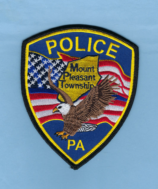 MOUNT PLEASANT TOWNSHIP, PENNSYLVANIA POLICE DEPARTMENT 5-INCH EMBROIDERED PATCH BY PUBLIC SAFETY COLLECTIBLES.