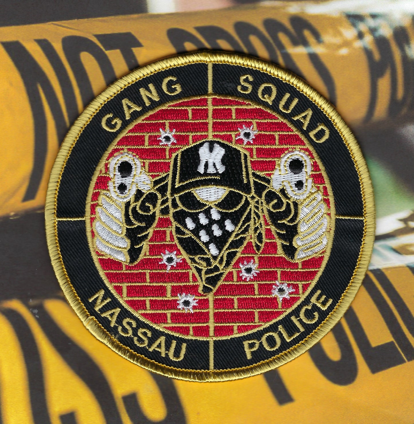 NASSAU COUNTY, NEW YORK POLICE DEPARTMENT (NCPD) 'GANG SQUAD' EMBROIDERED PATCH BY PUBLIC SAFETY COLLECTIBLES.