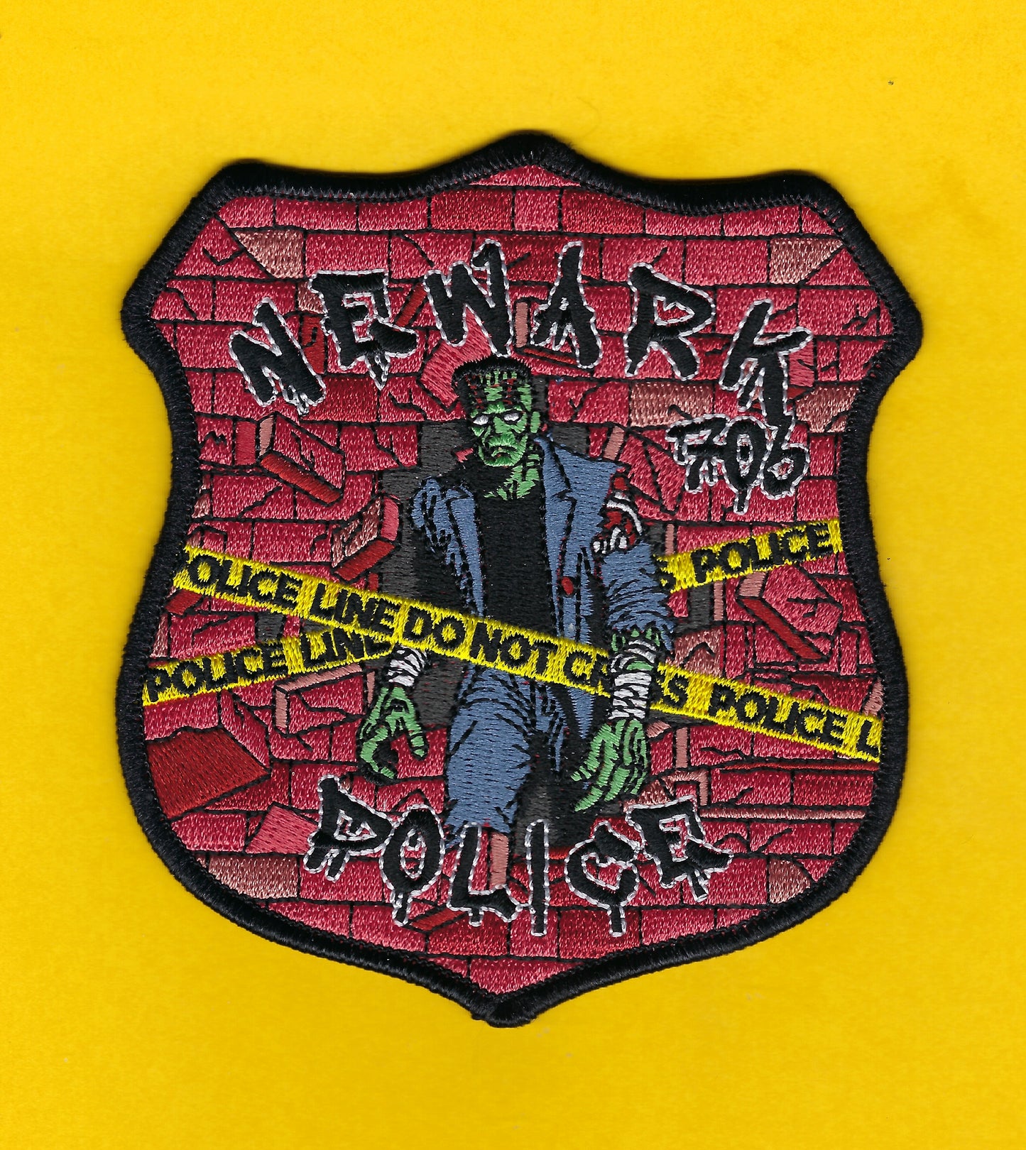 NEWARK, NEW JERSEY POLICE DEPARTMENT EMBROIDERED HALLOWEEN PATCH A BY GHOST PATCH PRODUCTIONS.