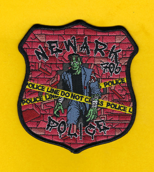 NEWARK, NEW JERSEY POLICE DEPARTMENT EMBROIDERED HALLOWEEN PATCH A BY GHOST PATCH PRODUCTIONS.