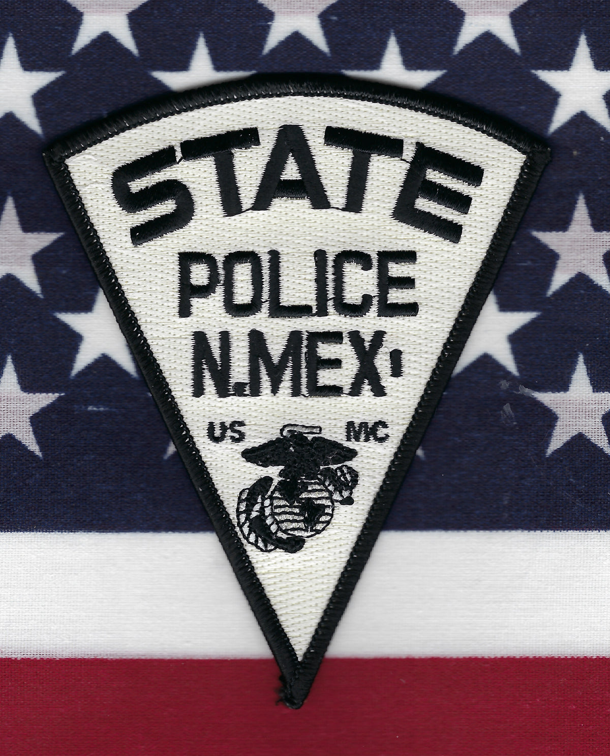 NEW MEXICO STATE POLICE TROOPER 'UNITED STATES MARINE CORPS' EMBROIDERED PATCH.