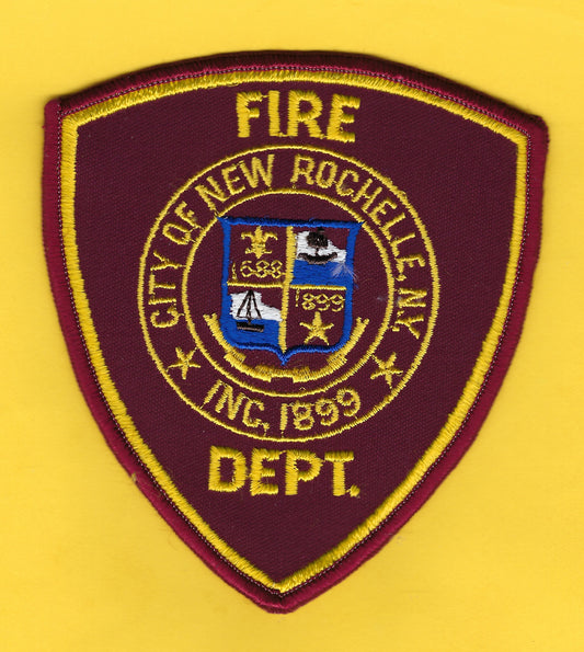 NEW ROCHELLE, NEW YORK (WESTCHESTER COUNTY) FIRE DEPARTMENT EMBROIDERED PATCH BY PUBLIC SAFETY COLLECTIBLES.