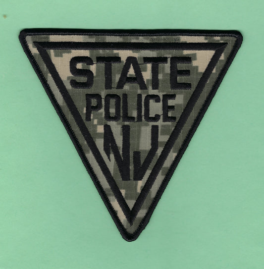 NEW JERSEY STATE POLICE (NJSP) DEPARTMENT 'CAMOUFLAGE' EMBROIDERED PATCH BY PUBLIC SAFETY COLLECTIBLES.