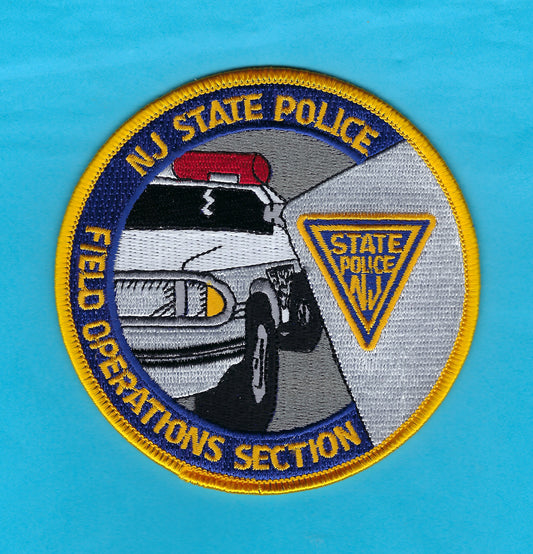 NEW JERSEY STATE POLICE (NJSP) DEPARTMENT 'FIELD OPERATIONS SECTION' EMBROIDERED PATCH BY PUBLIC SAFETY COLLECTIBLES.