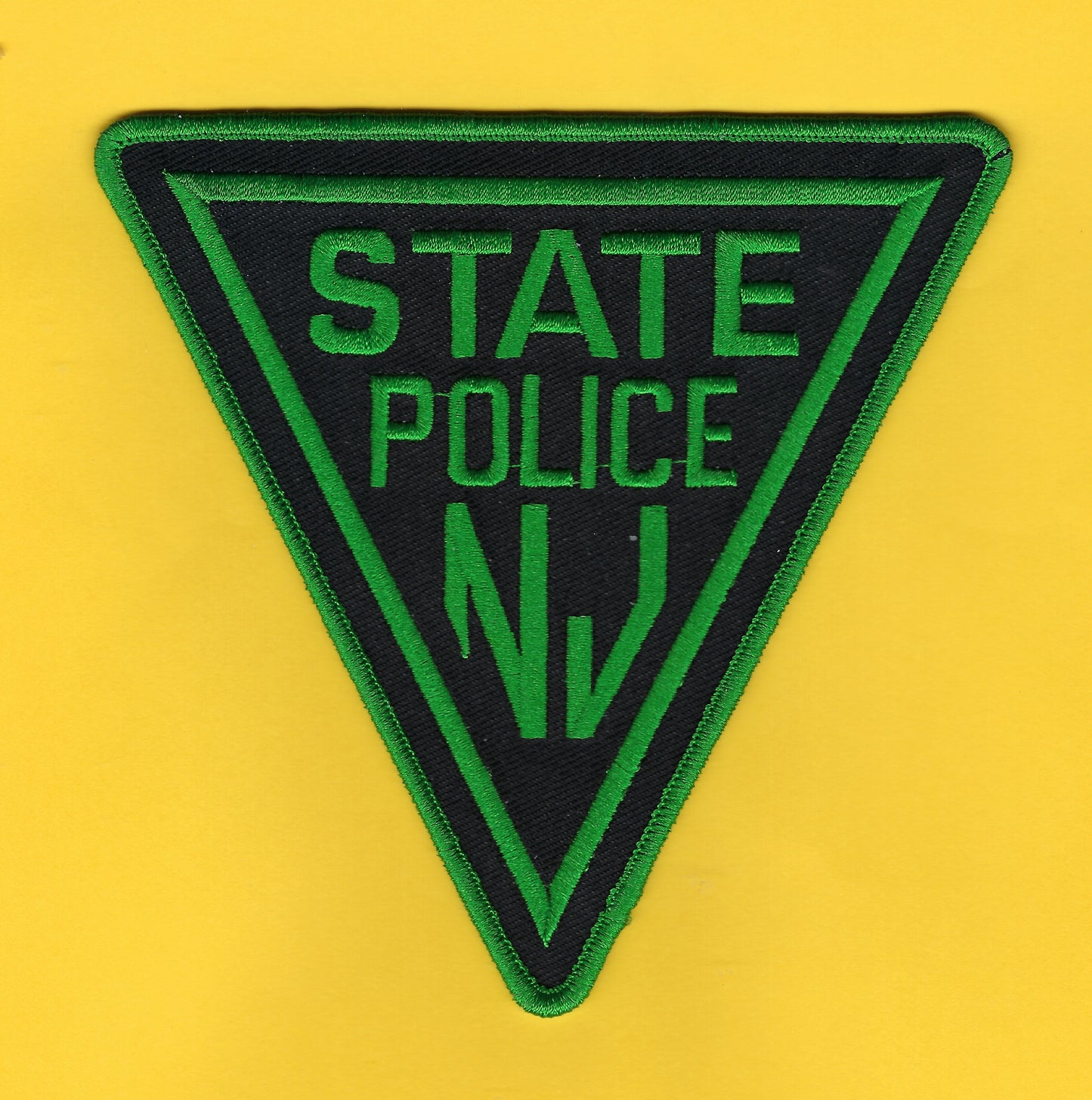 NEW JERSEY STATE POLICE (NJSP) DEPARTMENT 'SUBDUED GREEN & BLACK' EMBROIDERED PATCH BY PUBLIC SAFETY COLLECTIBLES.