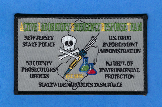 NEW JERSEY STATE POLICE (NJSP) DEPARTMENT 'STATEWIDE NARCOTICS TASK FORCE' EMBROIDERED PATCH BY PUBLIC SAFETY COLLECTIBLES. 🚓