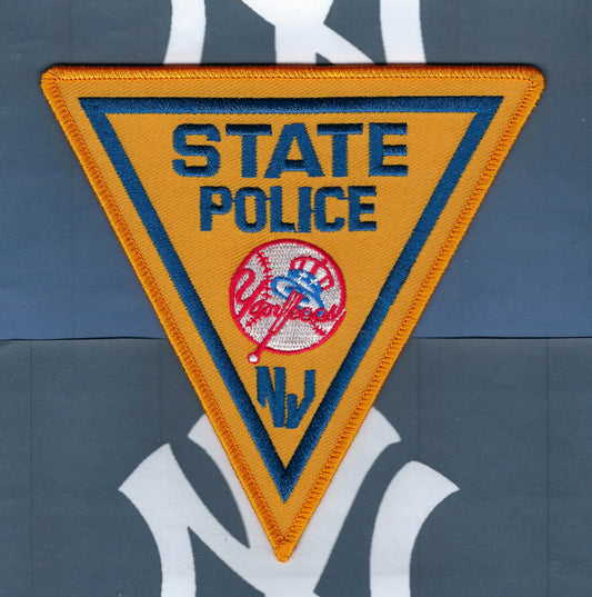 NEW JERSEY STATE POLICE (NJSP) DEPARTMENT 'NEW YORK YANKEES' EMBROIDERED MLB PATCH BY PUBLIC SAFETY COLLECTIBLES.