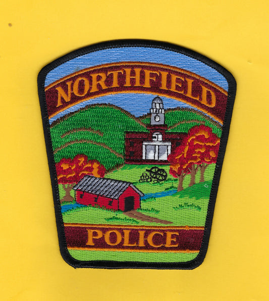 NORTHFIELD, VERMONT POLICE DEPARTMENT 4.75 INCH EMBROIDERED PATCH BY PUBLIC SAFETY COLLECTIBLES.