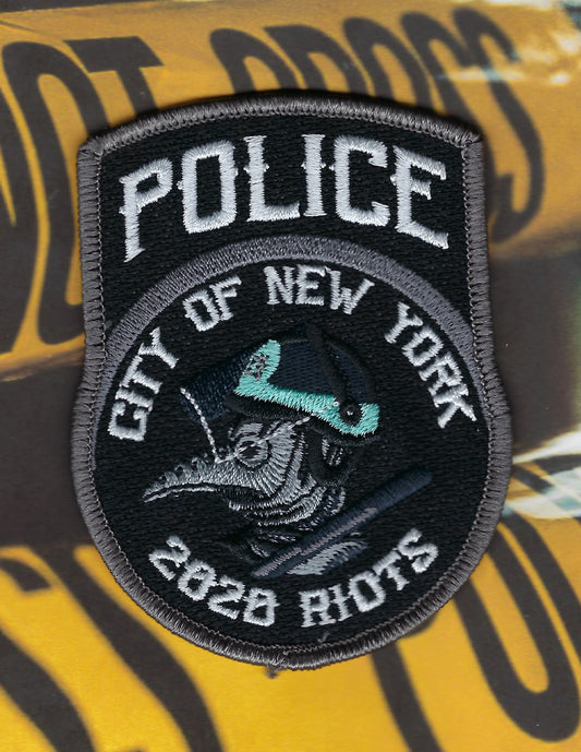 NEW YORK CITY POLICE DEPARTMENT (NYPD) 2020 RIOTS EMBROIDERED PATCH BY PUBLIC SAFETY COLLECTIBLES.