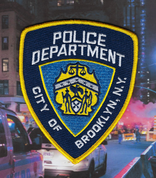 NEW YORK CITY POLICE DEPARTMENT (NYPD) 'CITY OF BROOKLYN' EMBROIDERED PATCH BY PUBLIC SAFETY COLLECTIBLES.
