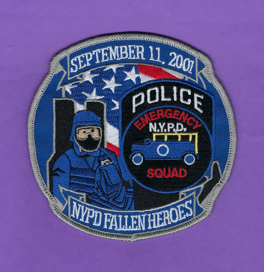 NEW YORK CITY POLICE DEPARTMENT (NYPD) EMERGENCY SERVICE UNIT (ESU) 9-11-01 WORLD TRADE CENTER MEMORIAL PATCH A BY PUBLIC SAFETY COLLECTIBLES.