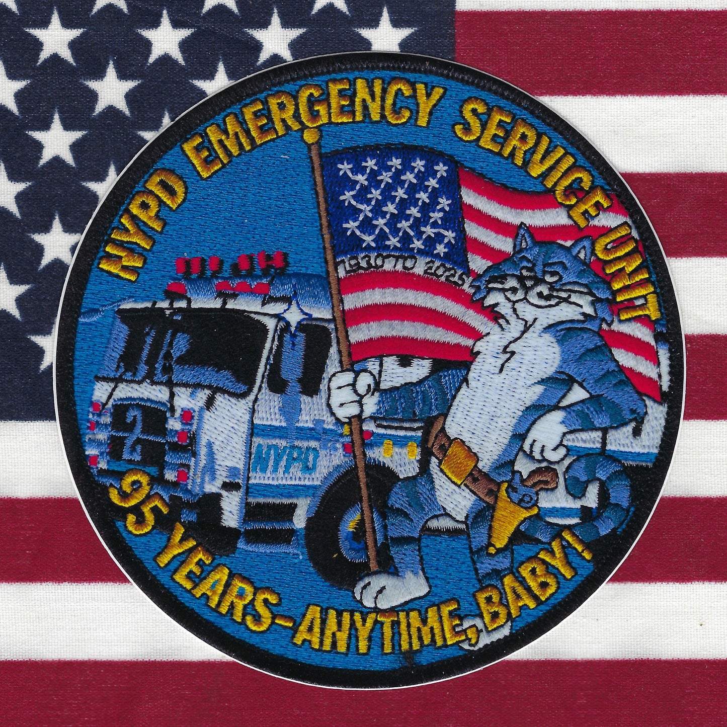 NEW YORK CITY POLICE DEPARTMENT (NYPD) EMERGENCY SERVICE UNIT ESU) '95TH ANNIVERSARY' ( 1930 - 2025 ) V INYL DECAL BY PUBLIC SAFETY COLLECTIBLES.