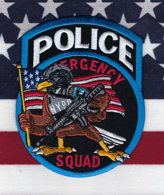 NEW YORK CITY POLICE DEPARTMENT (NYPD) EMERGENCY SERVICE UNIT (ESU) 'FOURTH OF JULY' EMBROIDERED PATCH BY UNDERDOG PATCH DESIGNS.