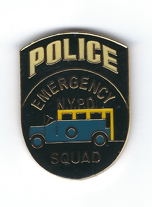 NEW YORK CITY POLICE DEPARTMENT (NYPD) 1.25 INCH 'EMERGENCY SERVICE SQUAD' PIN BY PUBLIC SAFETY COLLECTIBLES.