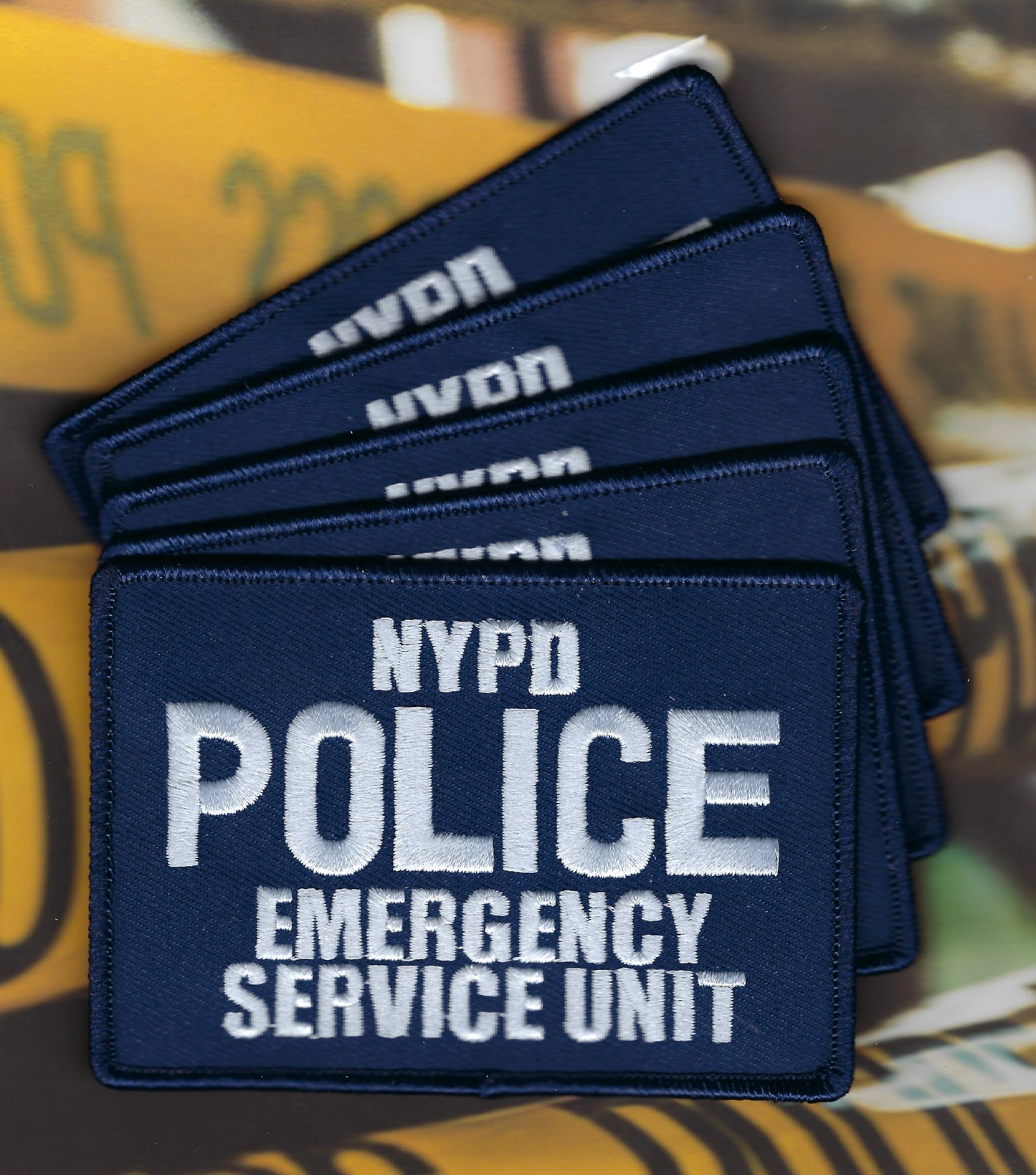 NEW YORK CITY POLICE DEPARTMENT (NYPD) EMERGENCY SERVICE UNIT (ESU) ROCKER PANEL EMBROIDERED PATCHES BY PUBLIC SAFETY COLLECTIBLES