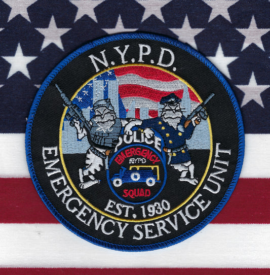 NEW YORK CITY POLICE DEPARTMENT (NYPD) EMERGENCY SERVICE UNIT (ESU) 'TOMCAT' EMBROIDERED PATCH BY PUBLIC SAFETY COLLECTIBLES.
