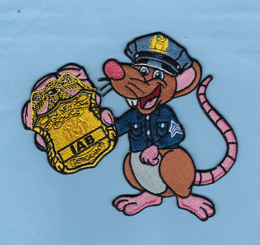 NEW YORK CITY POLICE DEPARTMENT (NYPD) 'INTERNAL AFFAIRS BUREAU SERGEANT' 5-INCH EMBROIDERED PATCH BY UNDERDOG PATCH PRODUCTIONS.