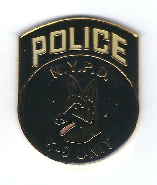 NEW YORK CITY POLICE DEPARTMENT (NYPD) 1.25 INCH 'K-9 UNIT' PIN BY PUBLIC SAFETY COLLECTIBLES.