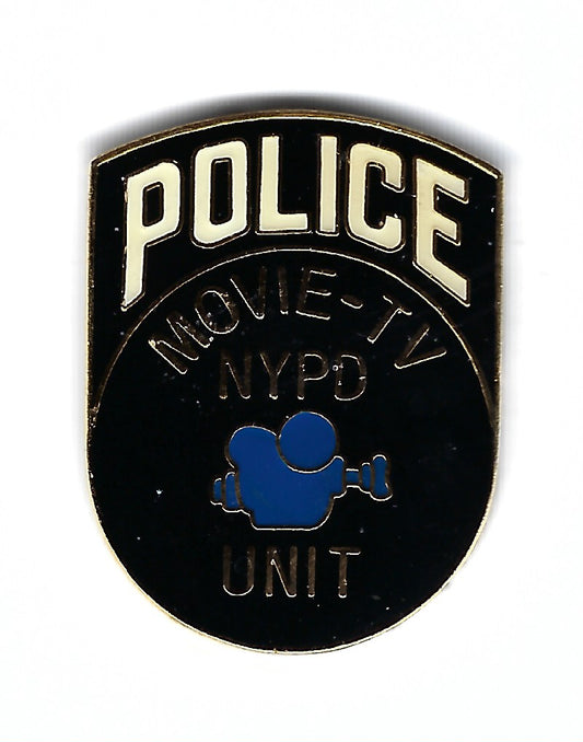 NEW YORK CITY POLICE DEPARTMENT (NYPD) 1.25 INCH 'MOVIE AND TV UNIT' PIN BY PUBLIC SAFETY COLLECTIBLES.