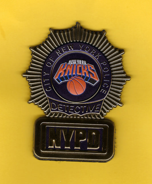 NEW YORK CITY POLICE DEPARTMENT ( NYPD ) NEW YORK KNICKS DETECTIVE DURA SHIELD WITH VELCRO BACKING DESIGNED AND PRODUCED BY UNDERDOG PATCH DESIGNS.
