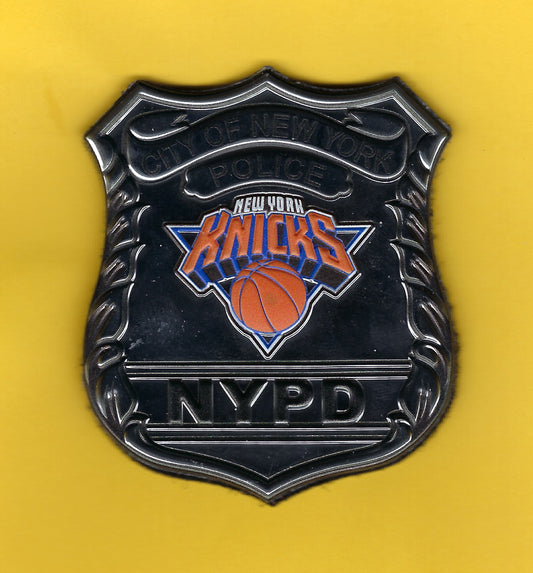 NEW YORK CITY POLICE DEPARTMENT ( NYPD ) NEW YORK KNICKS DURA SHIELD WITH VELCRO BACKING DESIGNED AND PRODUCED BY UNDERDOG PATCH DESIGNS.