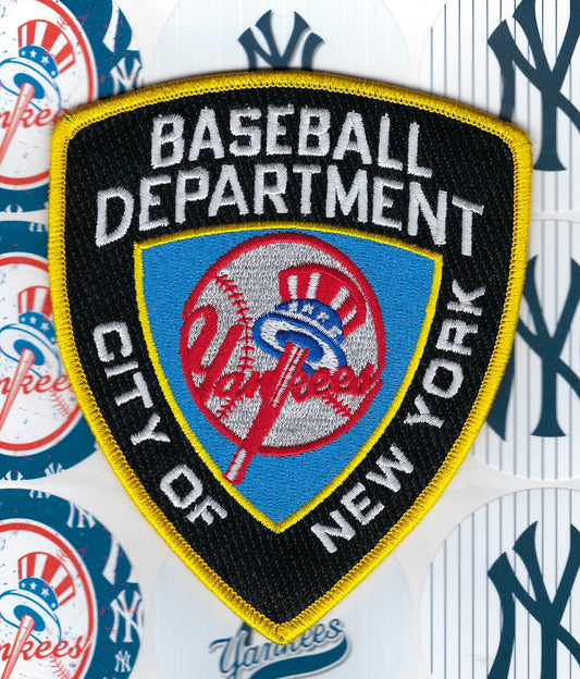 NEW YORK CITY POLICE DEPARTMENT (FDNY) NEW YORK YANKEES EMBROIDERED TRIBUTE PATCH BY PUBLIC SAFETY COLLECTIBLES.