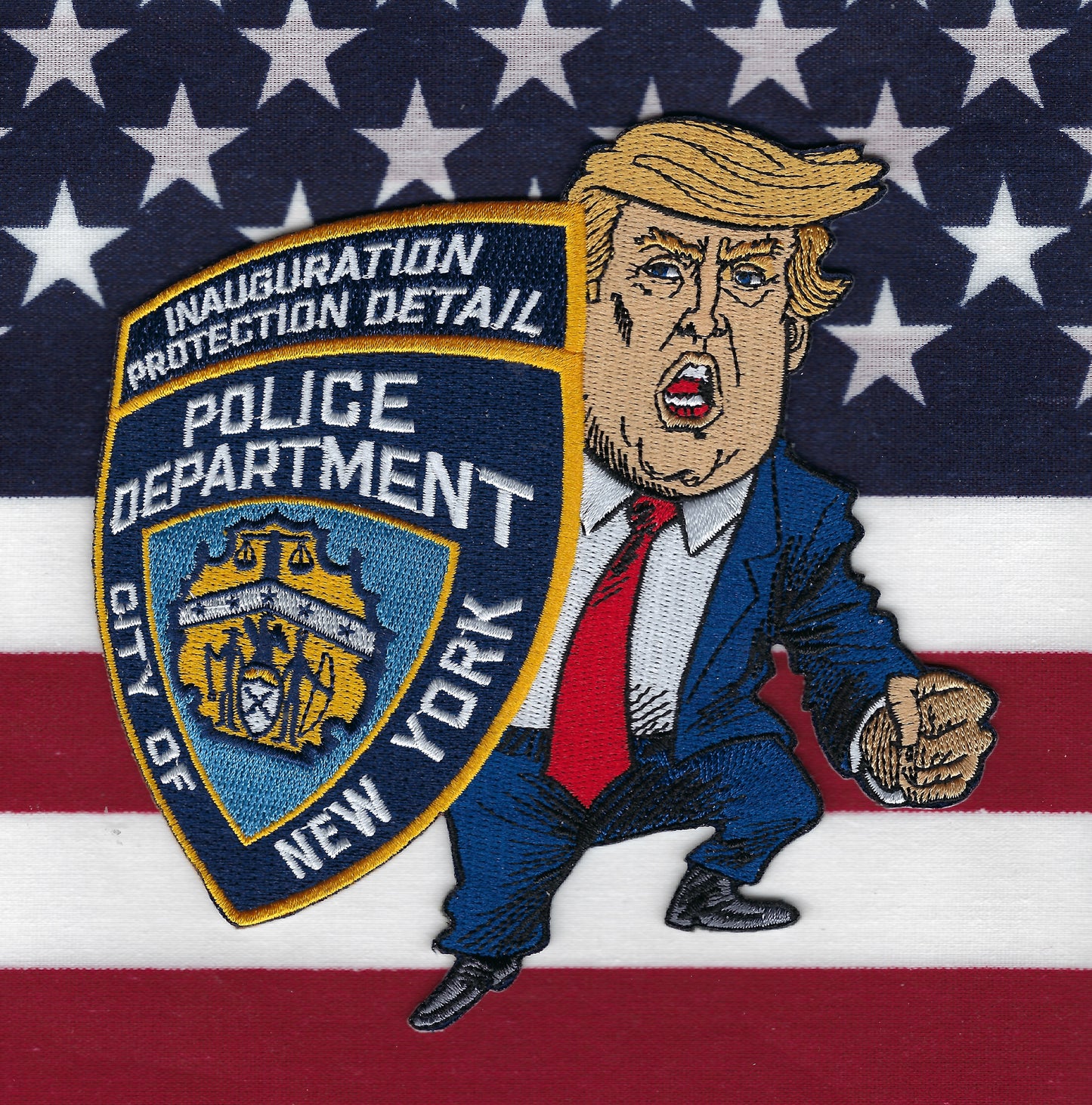 NEW YORK CITY POLICE DEPARTMENT (NYPD) TRUMP 2025 PRESIDENTIAL INAUGURATION PROTECTION DETAIL (01-20-2025) EMBROIDERED PATCH.