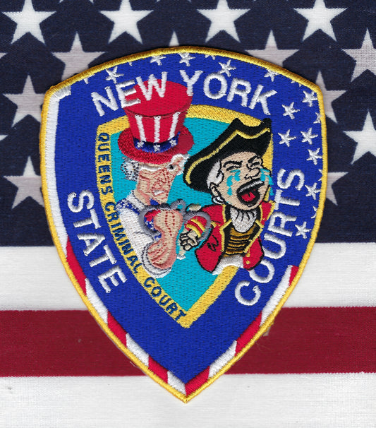 NEW YORK STATE COURTS (QUEENS CRIMINAL COURT) LIMITED EDITION FOURTH OF JULY PATCH BY UNDERDOG PATCH DESIGNS