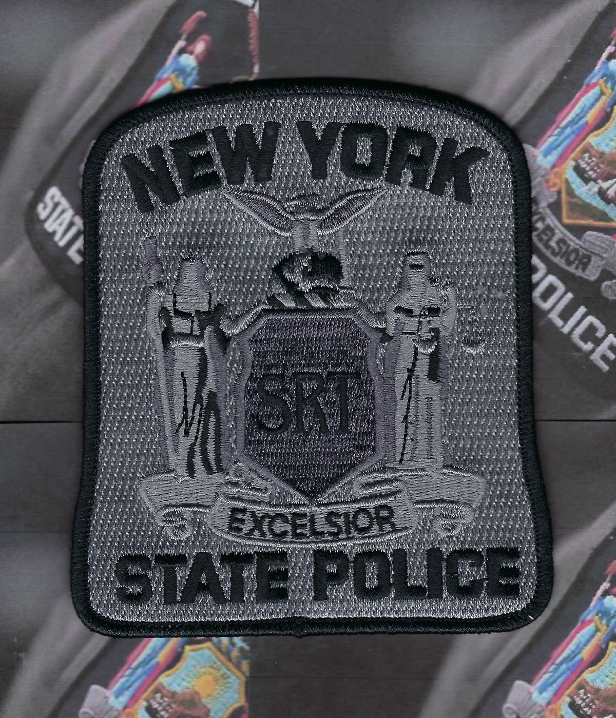 NEW YORK STATE POLICE (NYSP) DEPT 'SPECIAL RESPONSE TEAM' EMBROIDERED PATCH BY PUBLIC SAFETY COLLECTIBLES.