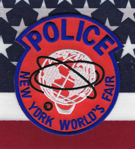 NEW YORK WORLD'S FAIR POLICE DEPT EMBROIDERED PATCH DESIGNED AND PRODUCED BY PUBLIC SAFETY COLLECTIBLES