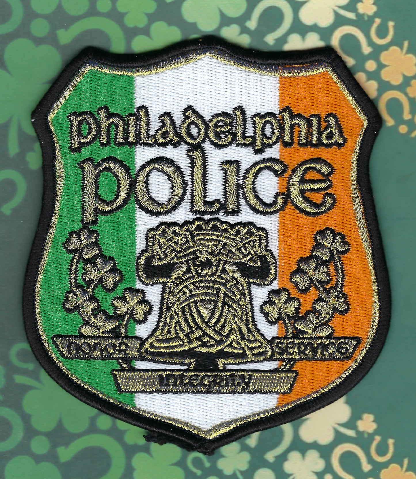 PHILADELPHIA, PENNSYLVANIA POLICE DEPARTMENT 'SAINT PATRICK'S DAY' EMBROIDERED PATCH BY GHOST PATCH ENTERPRISES.