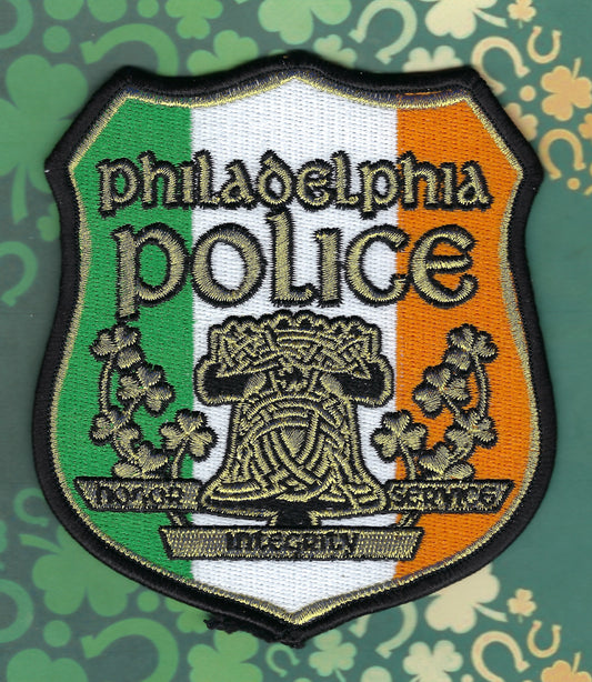 PHILADELPHIA, PENNSYLVANIA POLICE DEPARTMENT 'SAINT PATRICK'S DAY' EMBROIDERED PATCH BY GHOST PATCH ENTERPRISES.