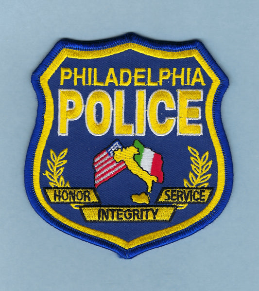 PHILADELPHIA, PENNSYLVANIA POLICE DEPARTMENT 'ITALIAN OFFICER' EMBROIDERED PATCH BY PUBLIC SAFETY COLLECTIBLES.