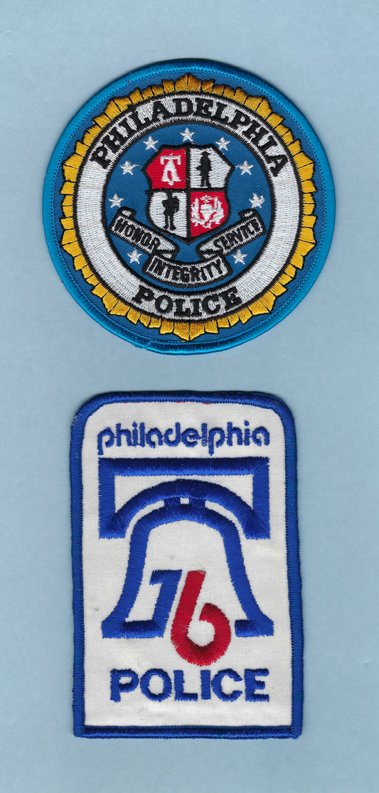 PHILADELPHIA, PENNSYLVANIA POLICE DEPARTMENT EMBROIDERED PATCHES BY PUBLIC SAFETY COLLECTIBLES.