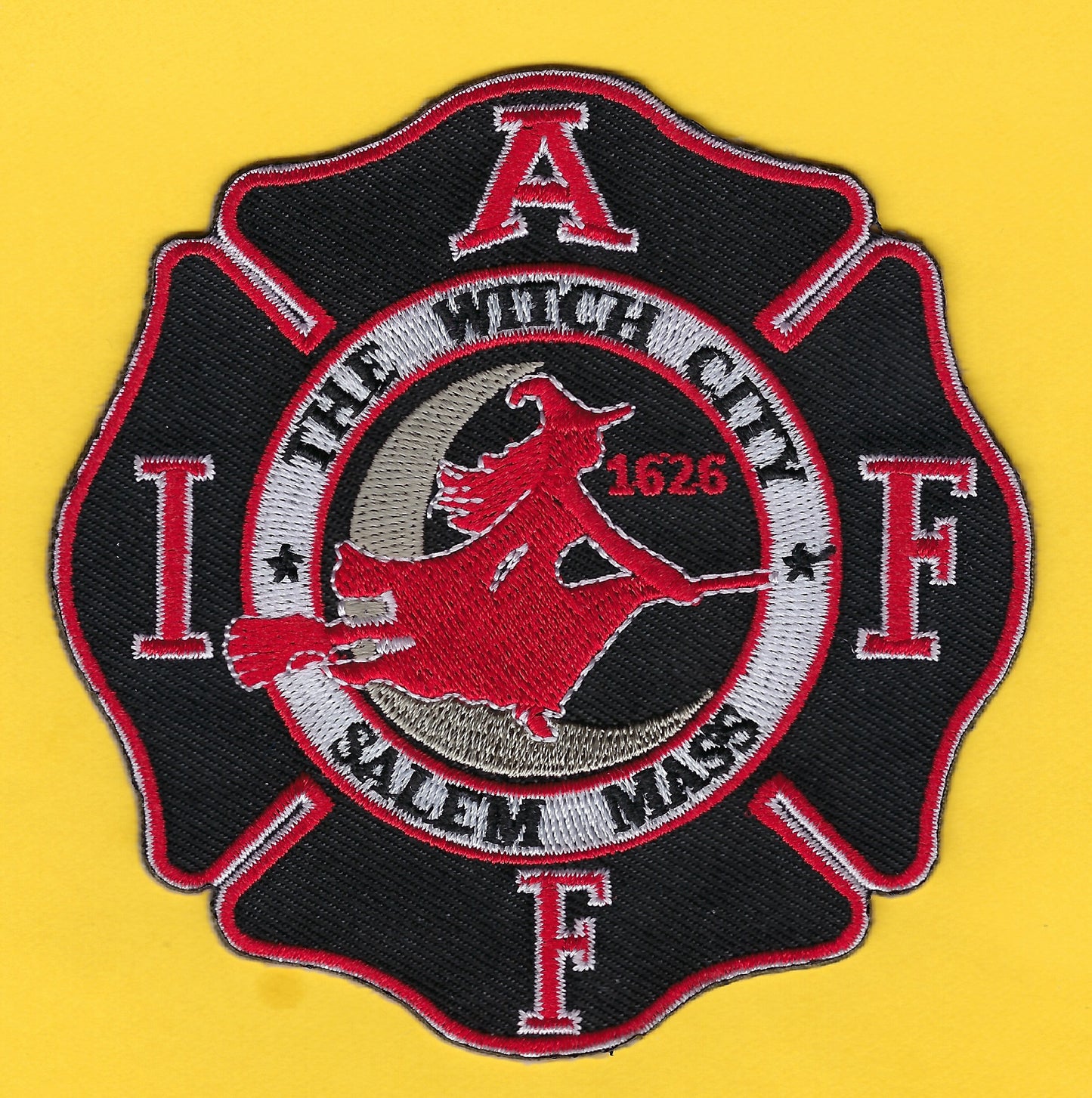 SALEM, MASSACHUSETTS FIRE DEPARTMENT FIREFIGHTERS IAFF EMBROIDERED PATCH BY PUBLIC SAFETY COLLECTIBLES.
