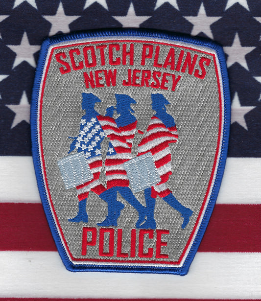SCOTCH PLAINS, NEW JERSEY POLICE DEPARTMENT 'FOURTH OF JULY' EMBROIDERED PATCH BY GHOST PATCH PRODUCTIONS.