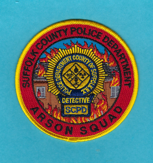 SUFFOLK COUNTY, NEW YORK POLICE DEPARTMENT ARSON SQUAD DETECTIVE EMBROIDERED PATCH.