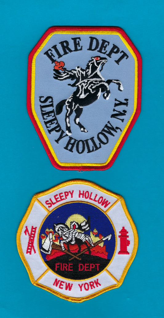 SLEEPY HOLLOW, NEW YORK ( WESTCHESTER COUNTY ) FIRE DEPARTMENT EMBROIDERED PATCHES BY PUBLIC SAFETY COLLECTIBLES