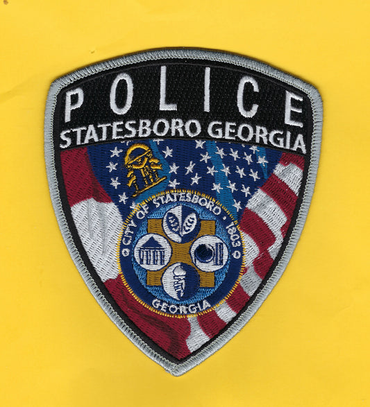 STATESBORO, GEORGIA POLICE DEPARTMENT 5-INCH EMBROIDERED PATCH BY PUBLIC SAFETY COLLECTIBLES.